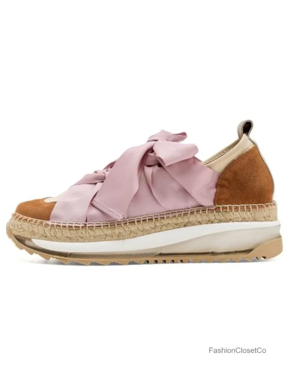 Free People Chapmin Espadrille Sneakers Canvas Cotton Neoprene Wedge Lace Up